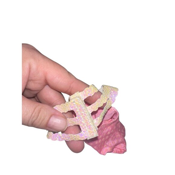 1989  Barbie Ice Capades Bodysuit #7365 Pink Iridescent Vintage - Picture 3 of 3